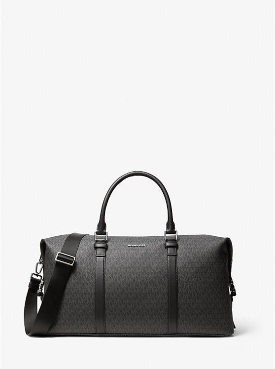 Túi Michael Kors Hudson Logo Weekender Bag Nam Đen