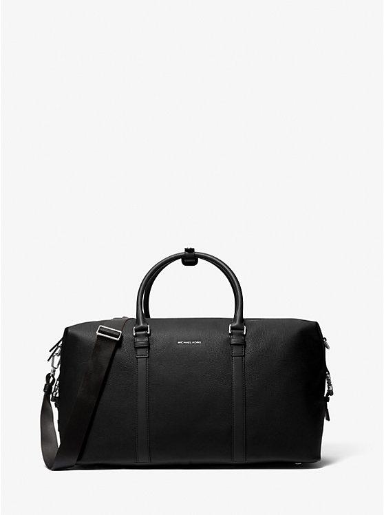 Túi Michael Kors Hudson Pebbled Leather Duffel Bag Nam Đen