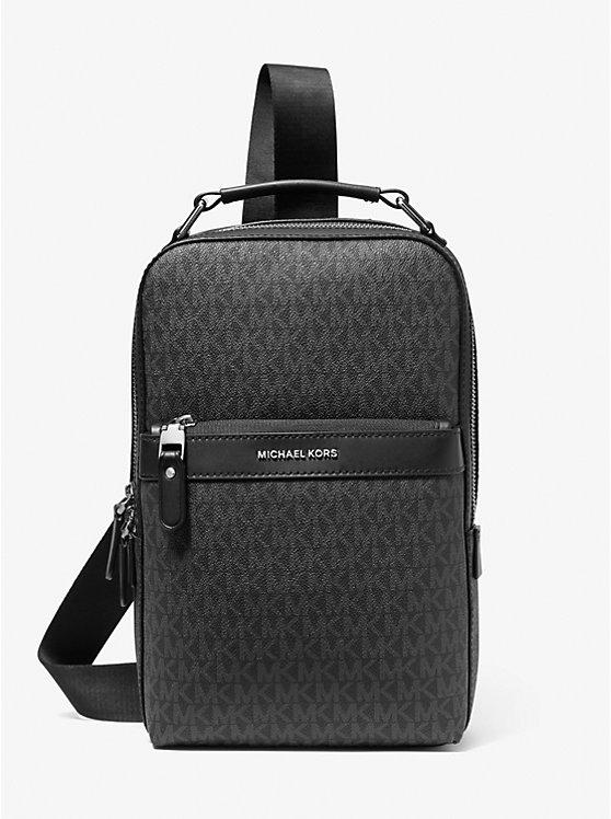 Túi Michael Kors Hudson Logo Sling Pack Nam Đen