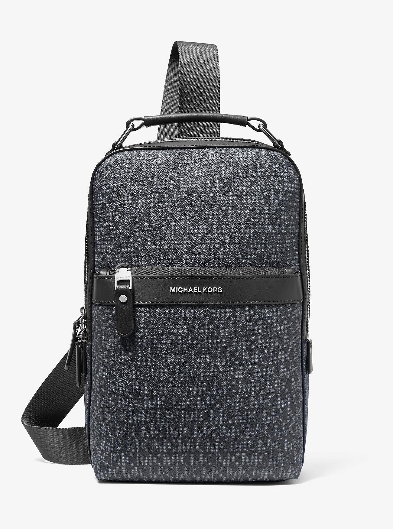 Túi Michael Kors Hudson Logo Sling Pack Nam Xám