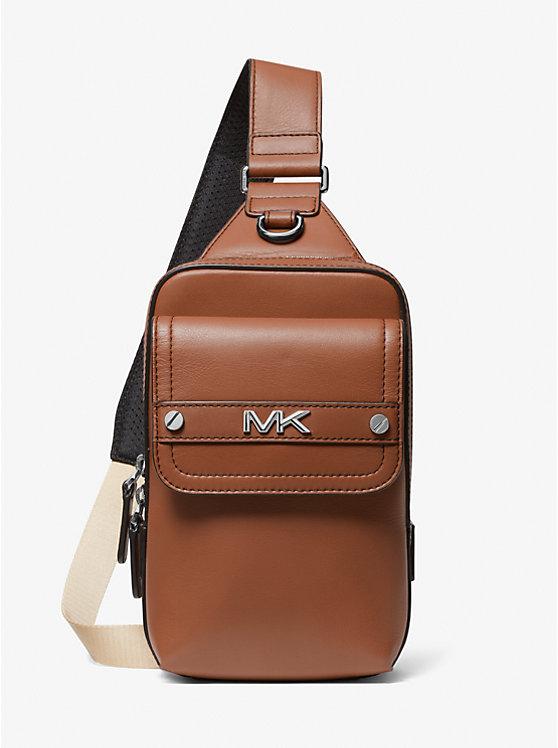 Túi Michael Kors Varick Medium Leather Sling Pack Nam Nâu