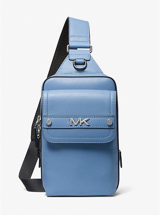 Túi Michael Kors Varick Medium Leather Sling Pack Nam Xanh Dương