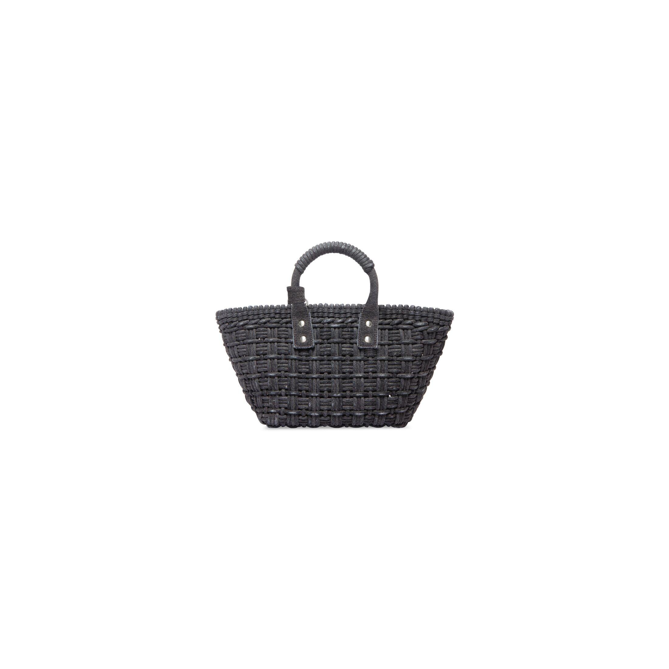 Túi Balenciaga Bistro Xs Basket With Strap Denim Nữ Đen