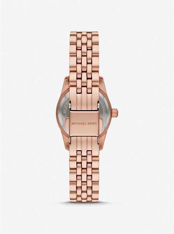 Đồng Hồ Michael Kors Petite Lexington Pavé Rose Gold-Tone Watch Nữ Vàng Hồng