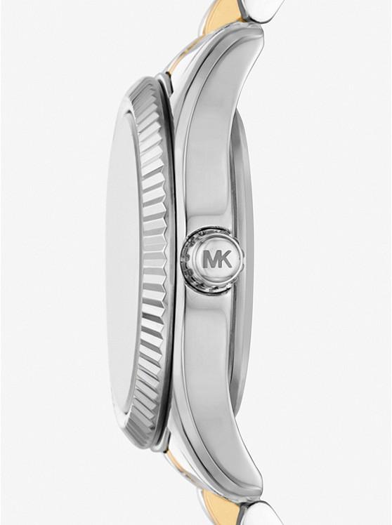 Đồng Hồ Michael Kors Petite Lexington Pavé Two-Tone Watch Nữ Bạc Vàng