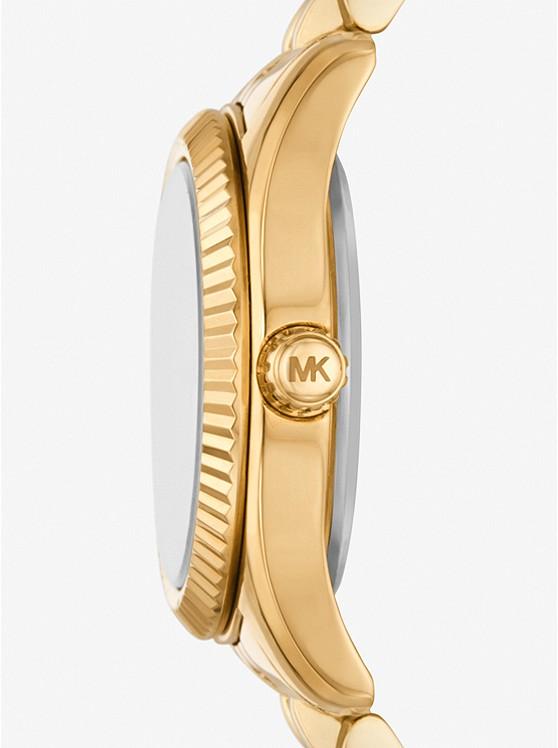 Đồng Hồ Michael Kors Petite Lexington Pavé Gold-Tone Watch Nữ Vàng