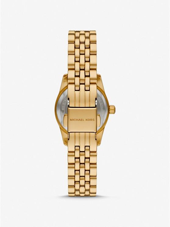 Đồng Hồ Michael Kors Petite Lexington Pavé Gold-Tone Watch Nữ Vàng