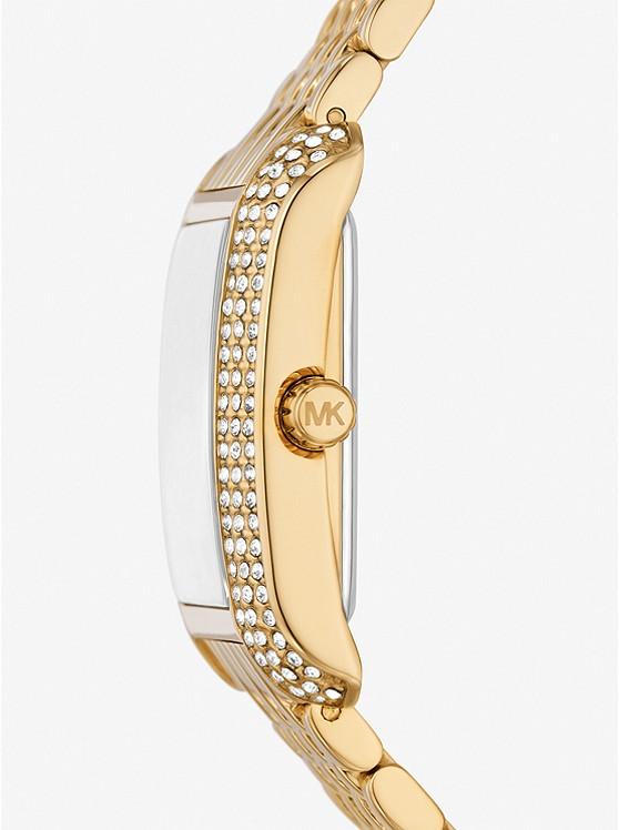 Đồng Hồ Michael Kors Petite Emery Pavé Gold-Tone Watch Nữ Vàng