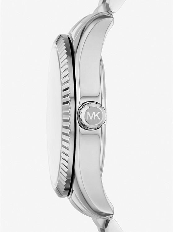 Đồng Hồ Michael Kors Lexington Pavé Silver-Tone Watch Nữ Bạc