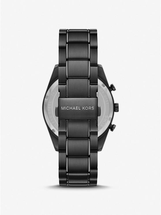 Đồng Hồ Michael Kors Oversized Accelerator Black-Tone Watch Nữ Đen