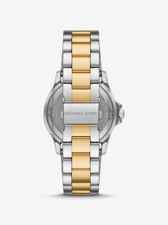 Đồng Hồ Michael Kors Oversized Everest Two-Tone Watch Nữ Vàng Bạc