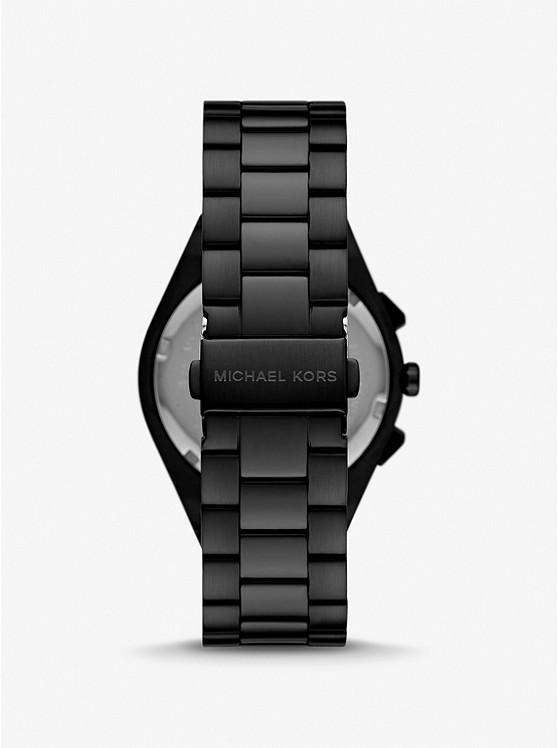 Đồng Hồ Michael Kors Oversized Lennox Black-Tone Watch Nữ Đen