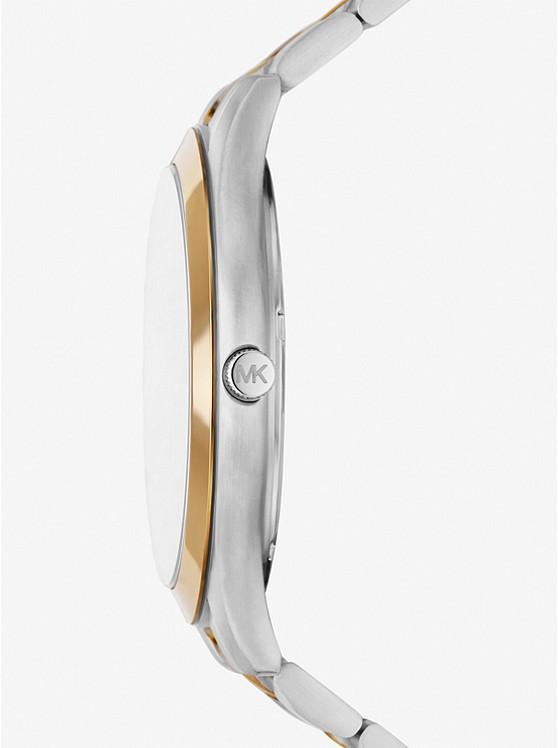 Đồng Hồ Michael Kors Oversized Slim Runway Two-Tone Watch Nữ Bạc Vàng