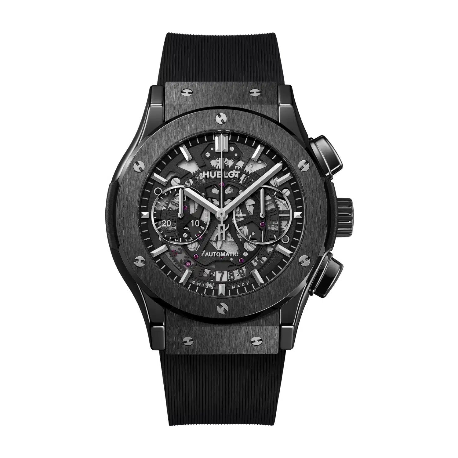 Đồng Hồ Hublot 517.Cx.0170.Lr Classic Fusion 45 Aerofusion Moonphase Nam Đen