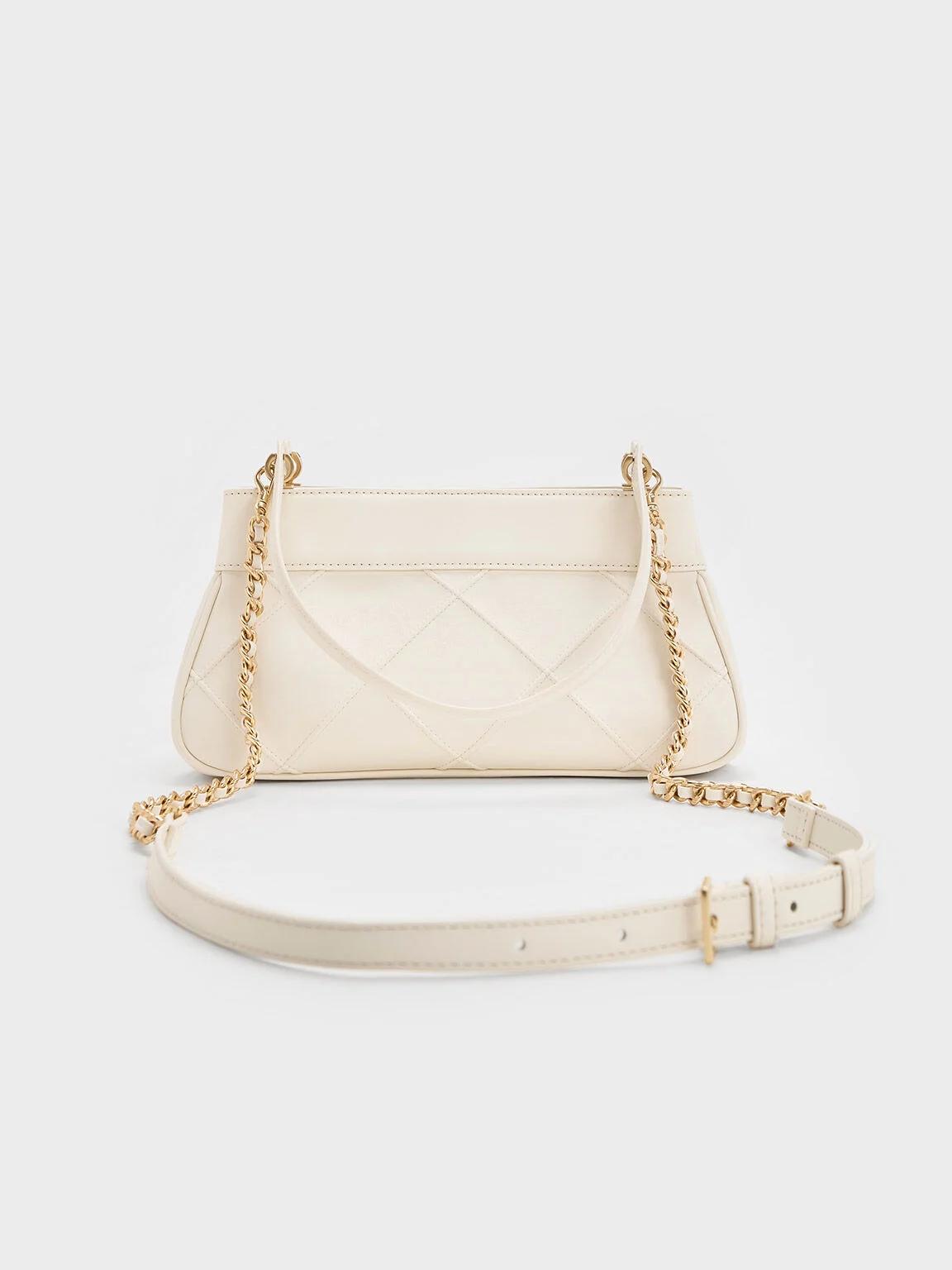Túi Charles & Keith Eleni Quilted Nữ Trắng