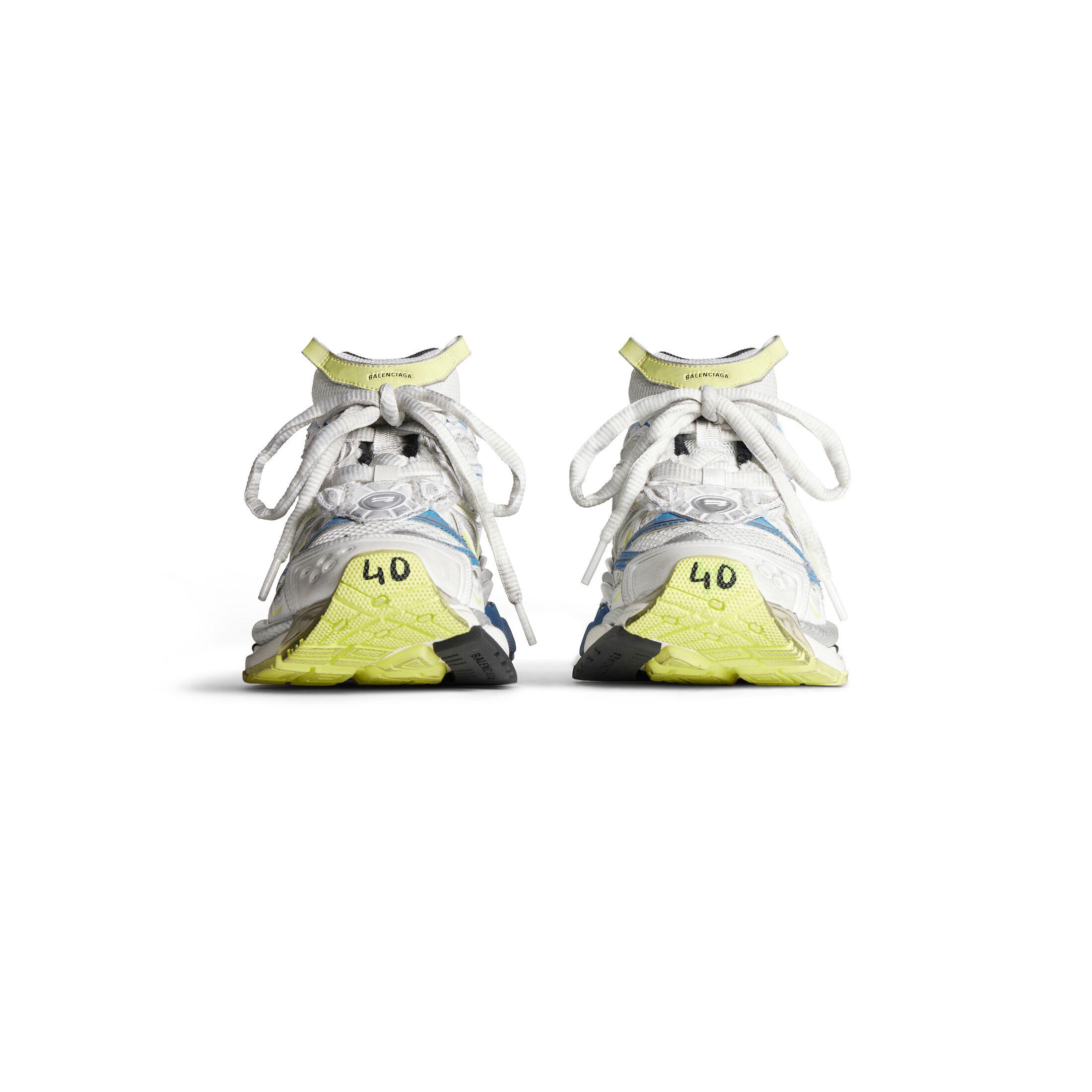 Giày Balenciaga Runner 2.0 Sneaker Nam Trắng Vàng Xanh