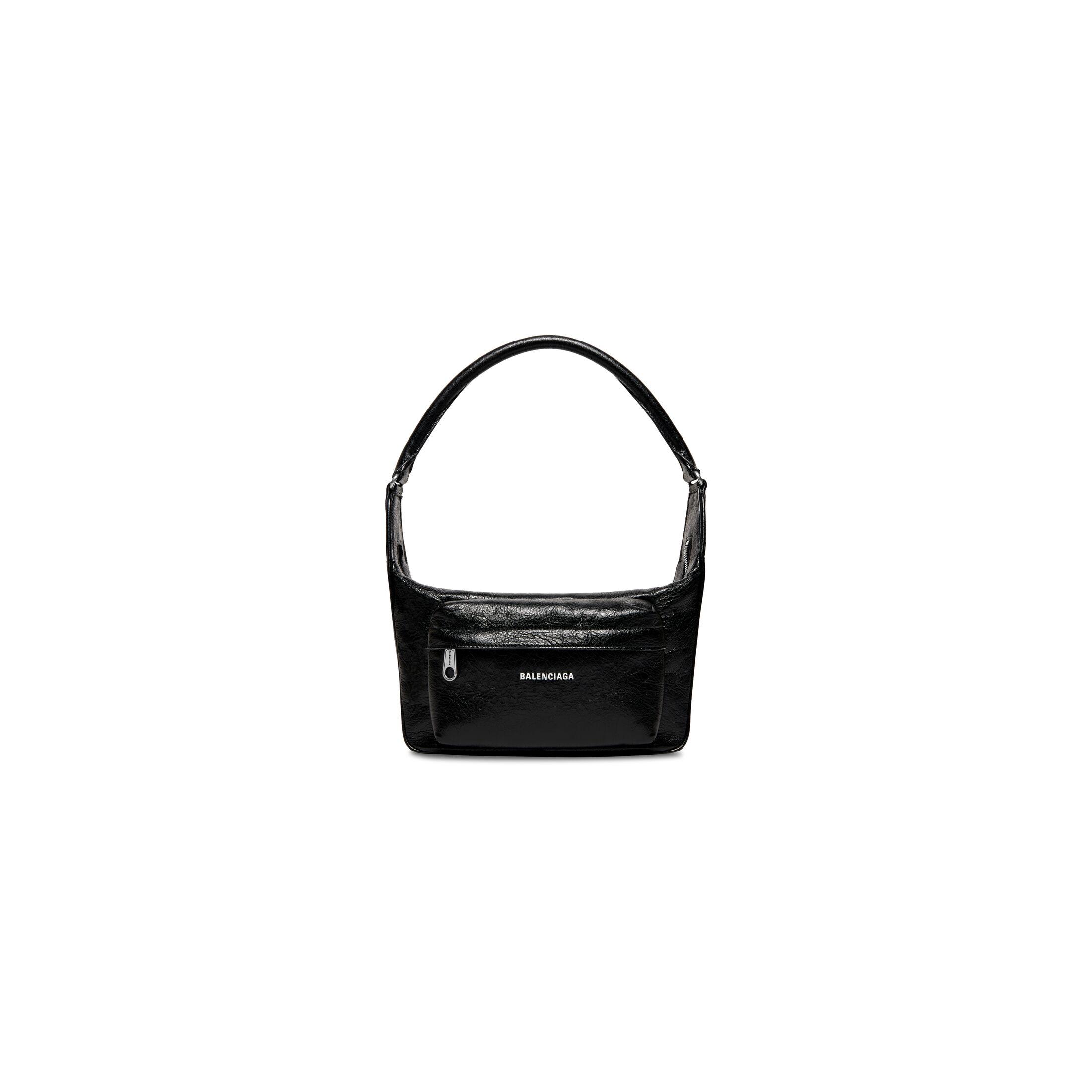 Túi Balenciaga Raver Medium Bag With Handle Nữ Đen