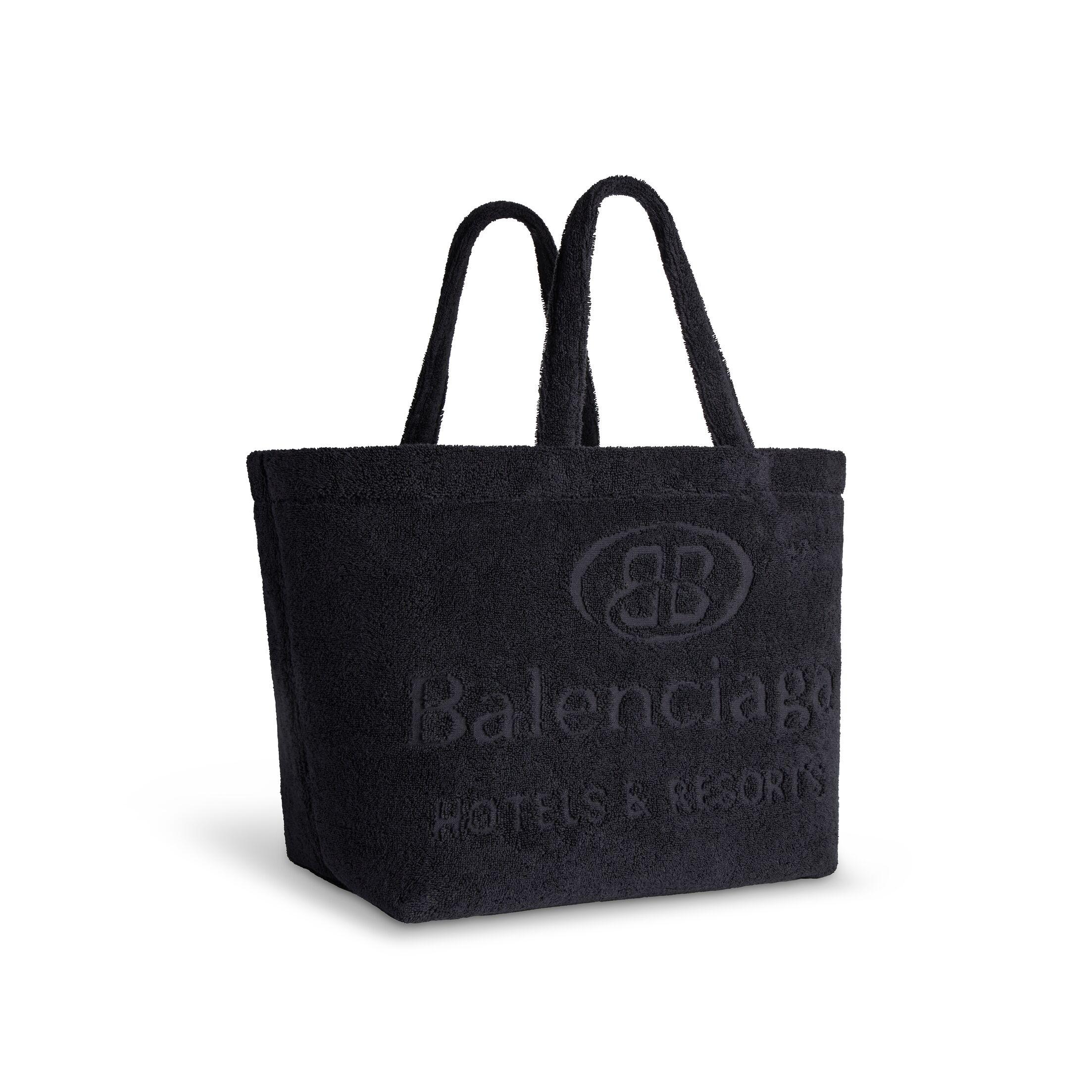 Túi Balenciaga Jumbo Large Tote Bag In Towel Fabric Nữ Đen