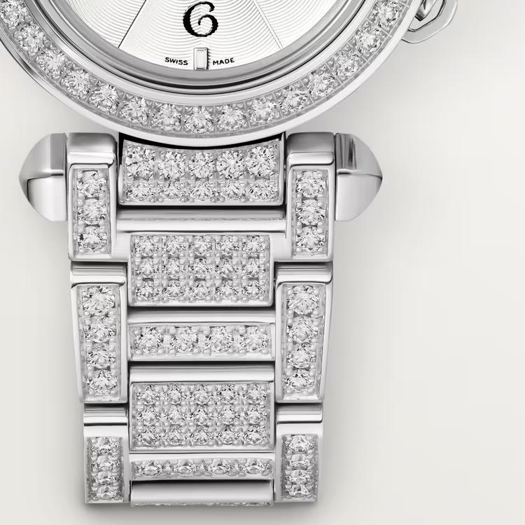 Đồng Hồ Cartier Pasha De Cartier Small Watch Nữ Vàng Trắng