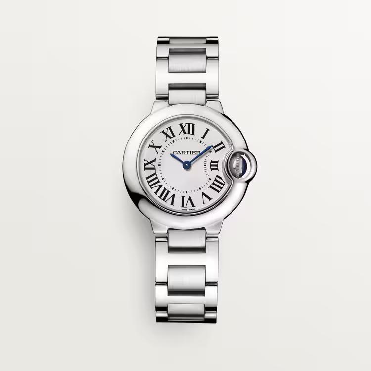 Đồng Hồ Cartier Ballon Bleu De Cartier Small Watch Nữ Bạc Trắng