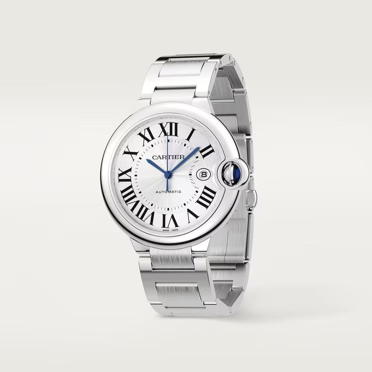 Đồng Hồ Cartier Ballon Bleu De Cartier Large Watch Nam Bạc Trắng