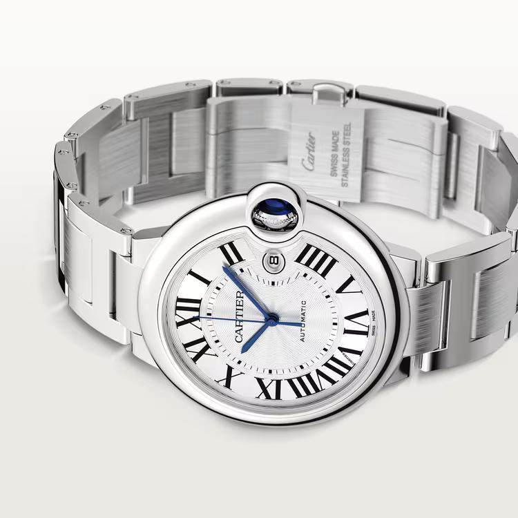 Đồng Hồ Cartier Ballon Bleu De Cartier Large Watch Nam Bạc Trắng