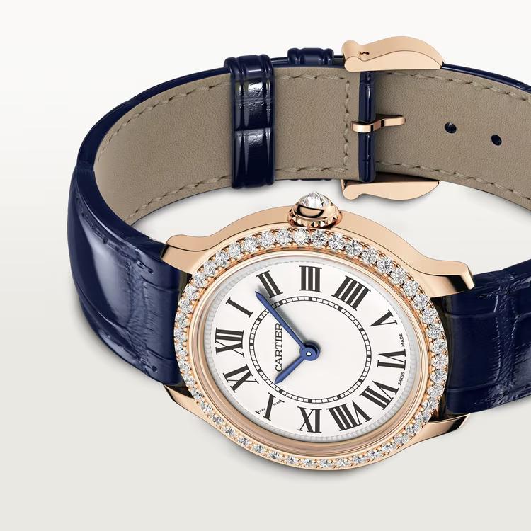 Đồng Hồ Cartier Ronde Louis Cartier Small Watch Nữ Xanh Dương