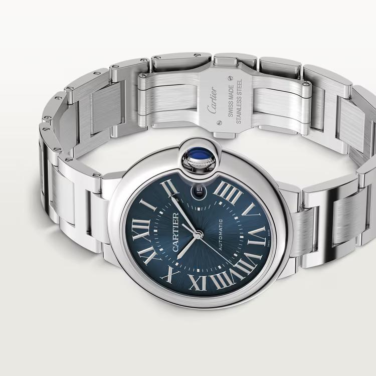 Đồng Hồ Cartier Ballon Bleu De Cartier Large Watch Nam Bạc Xanh Dương