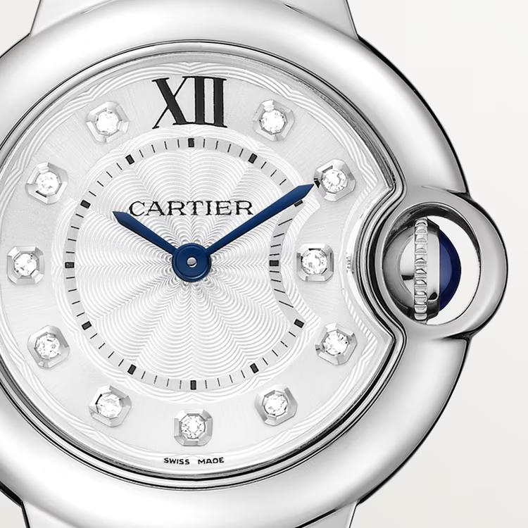 Đồng Hồ Cartier Ballon Bleu De Cartier Small Watch Nữ Bạc Kim Cương