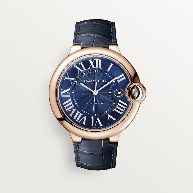 Đồng Hồ Cartier Ballon Bleu De Cartier Large Watch Nam Xanh Dương Hồng