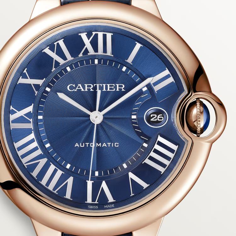 Đồng Hồ Cartier Ballon Bleu De Cartier Large Watch Nam Xanh Dương Hồng