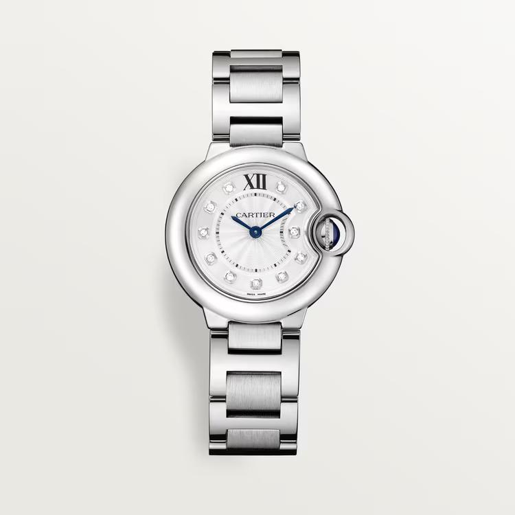 Đồng Hồ Cartier Ballon Bleu De Cartier Small Watch Nữ Bạc Kim Cương