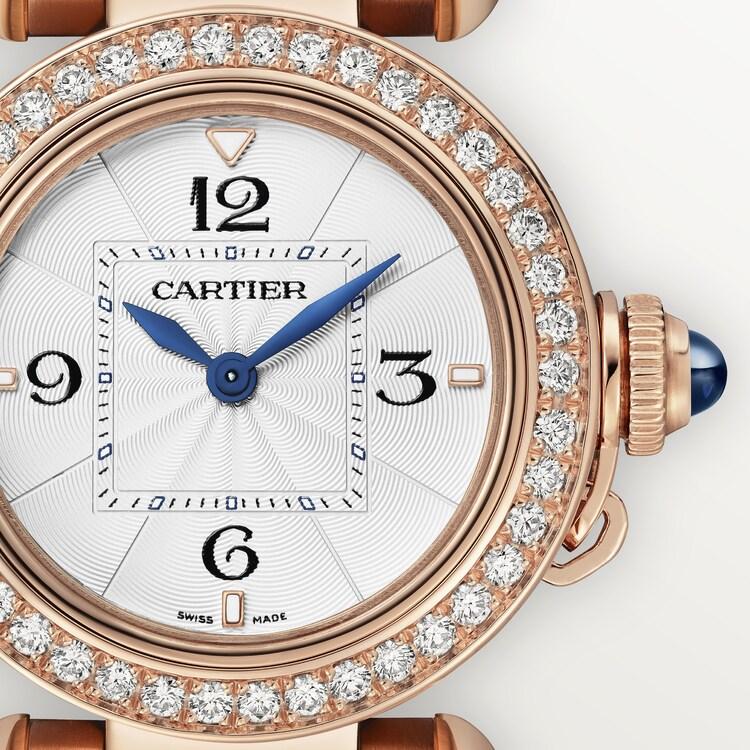 Đồng Hồ Cartier Pasha De Cartier Small Watch Nữ Đỏ Hồng