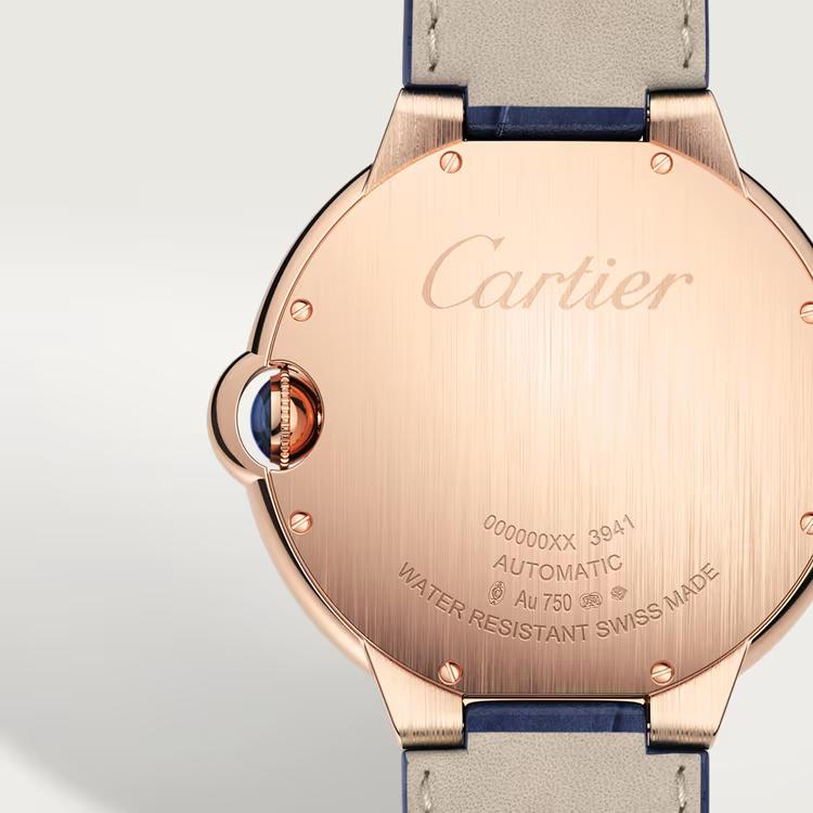 Đồng Hồ Cartier Ballon Bleu De Cartier Large Watch Nam Xanh Dương Hồng