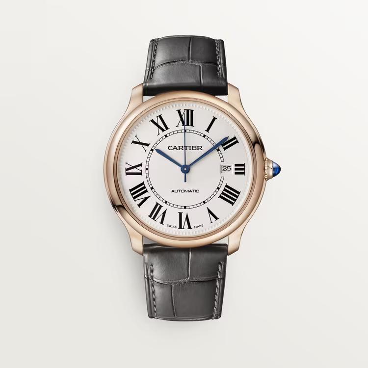 Đồng Hồ Cartier Ronde Must De Cartier Large Watch Nam Xám Hồng