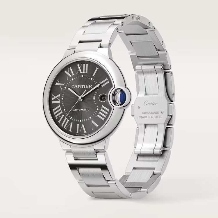 Đồng Hồ Cartier Ballon Bleu De Cartier Large Watch Nam Đen Bạc