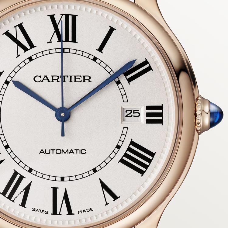 Đồng Hồ Cartier Ronde Must De Cartier Large Watch Nam Xám Hồng