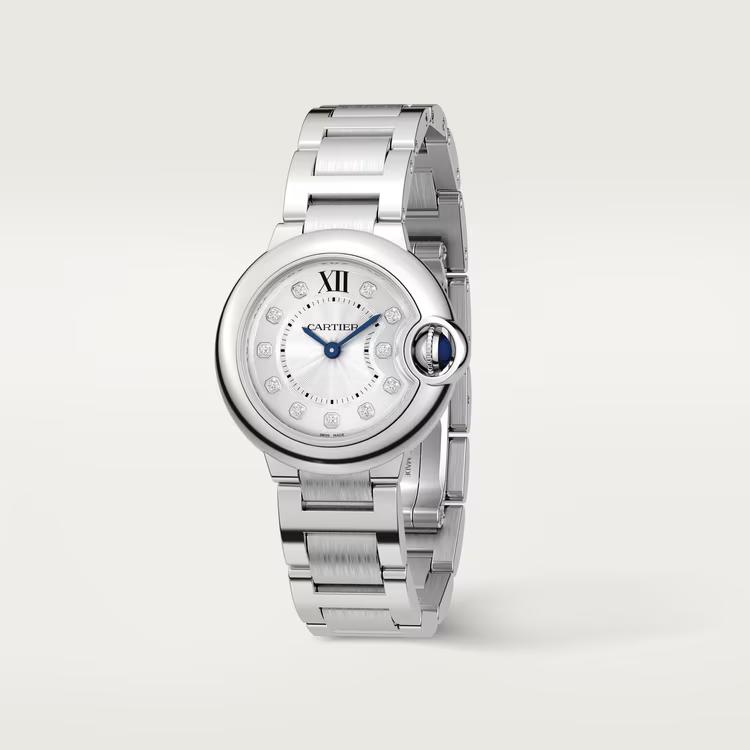 Đồng Hồ Cartier Ballon Bleu De Cartier Small Watch Nữ Bạc Kim Cương