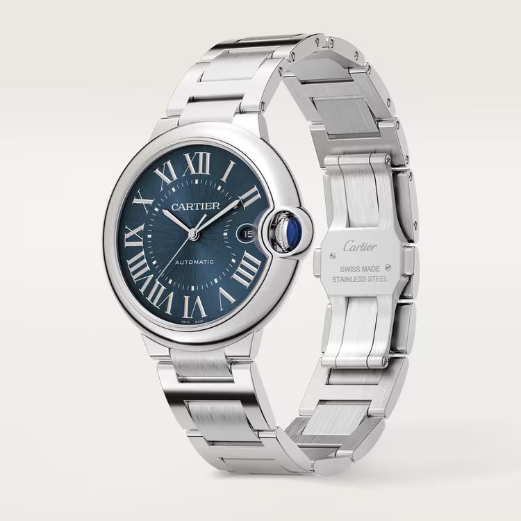 Đồng Hồ Cartier Ballon Bleu De Cartier Large Watch Nam Bạc Xanh Dương