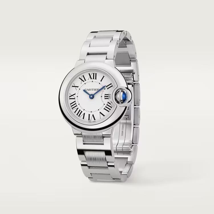 Đồng Hồ Cartier Ballon Bleu De Cartier Small Watch Nữ Bạc Trắng