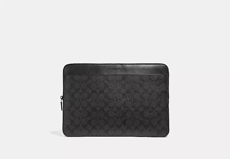 Túi Coach Laptop Case In Signature Canvas Nam Đen