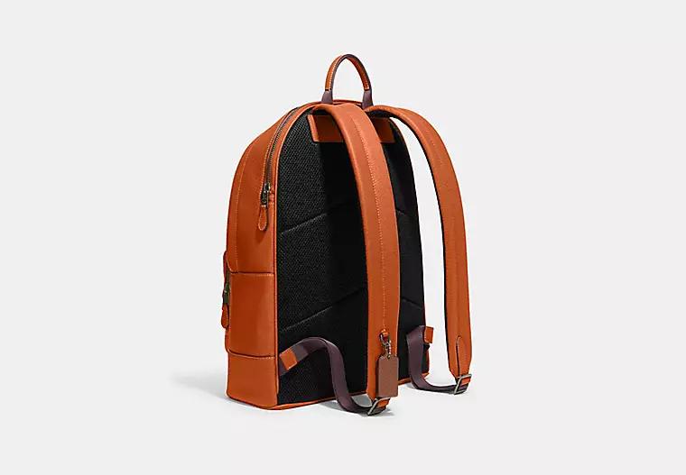 Túi Coach West Backpack With Coach Stripe Nam Cam