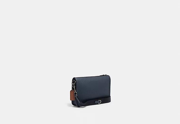 Túi Coach Heritage Convertible Crossbody With Coach Stripe Nam Xanh Navy