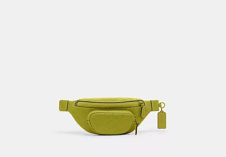 Túi Coach Sprint Belt Bag 24 In Signature Leather Nam Xanh Lá