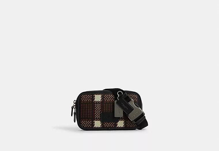 Túi Coach Wyatt Belt Bag With Plaid Print Nam Đen