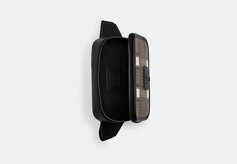 Túi Coach Wyatt Belt Bag With Plaid Print Nam Đen