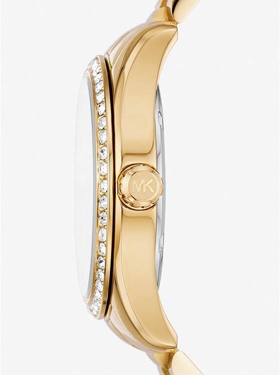 Đồng Hồ Michael Kors Lexington Pavé Gold-Tone Watch And Jewelry Gift Set Nam Vàng