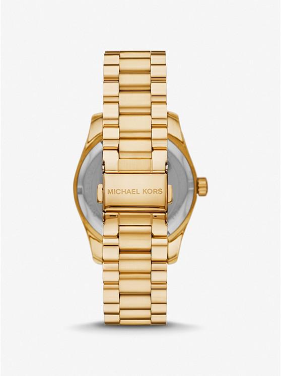 Đồng Hồ Michael Kors Lexington Pavé Gold-Tone Watch And Jewelry Gift Set Nam Vàng