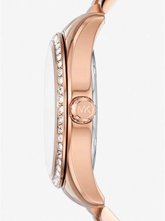 Đồng Hồ Michael Kors Lexington Pavé Rose Gold-Tone Watch And Jewelry Gift Set Nam Vàng Hồng