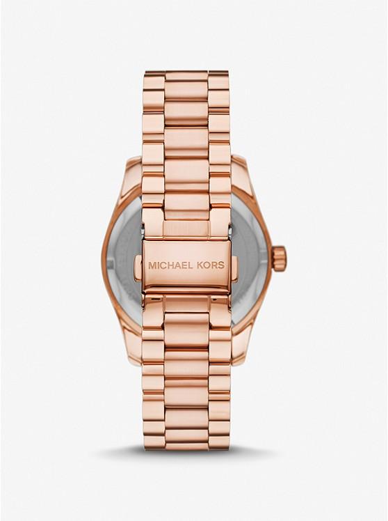 Đồng Hồ Michael Kors Lexington Pavé Rose Gold-Tone Watch And Jewelry Gift Set Nam Vàng Hồng